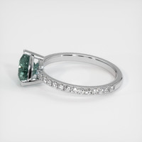 1.72 Ct. Bluish Green Sapphire Ring, 14K White Gold 4