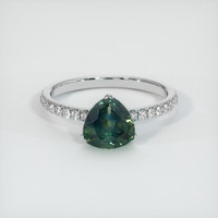 1.65 Ct. Sapphire Ring, 14K White Gold 1