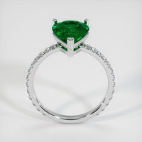 Pave Emerald Ring 1.88 Ct., 18K White Gold Preview