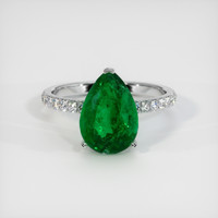 2.97 Ct. Emerald Ring, 18K White Gold 1