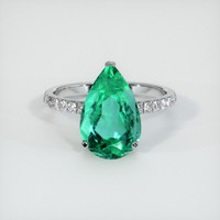 3.23 Ct. Emerald Ring, 18K White Gold 1