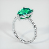 3.23 Ct. Emerald Ring, 18K White Gold 2