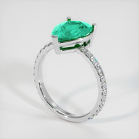 3.07 Ct. Emerald Ring, 18K White Gold 2