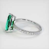 3.07 Ct. Emerald Ring, 18K White Gold 4