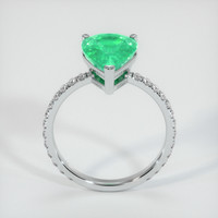 3.23 Ct. Emerald Ring, 18K White Gold 3