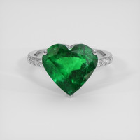 4.96 Ct. Emerald Ring, 18K White Gold 1