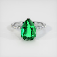 2.69 Ct. Emerald Ring, 18K White Gold 1