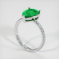 2.69 Ct. Emerald Ring, 18K White Gold 2