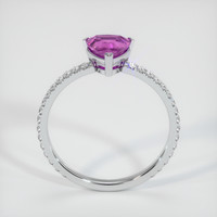 0.88 Ct. Sapphire Ring, 18K White Gold 3