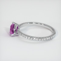 0.88 Ct. Sapphire Ring, 18K White Gold 4