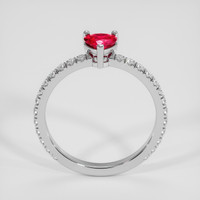 0.46 Ct. Pinkish Red Ruby Ring, 18K White Gold 3