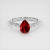 1.55 Ct. Ruby Ring, 18K White Gold 1