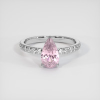 2.05 Ct. Pink Sapphire Ring, 18K White Gold 1