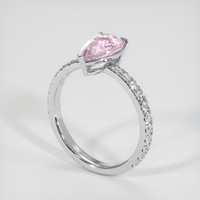 2.05 Ct. Pink Sapphire Ring, 18K White Gold 2