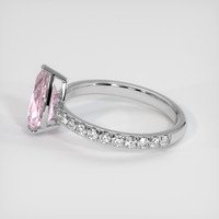 2.05 Ct. Pink Sapphire Ring, 18K White Gold 4