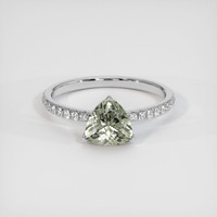 1.25 Ct. Sapphire Ring, 18K White Gold 1