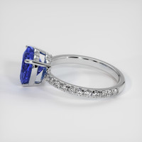 3.19 Ct. Blue Sapphire Ring, 18K White Gold 4