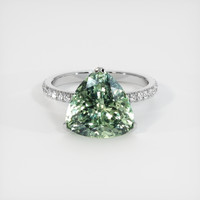 6.36 Ct. Sapphire Ring, 18K White Gold 1