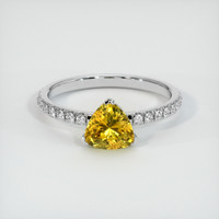 0.79 Ct. Sapphire Ring, 18K White Gold 1