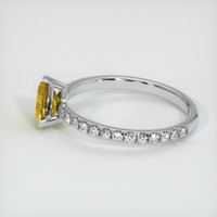 0.79 Ct. Sapphire Ring, 18K White Gold 4