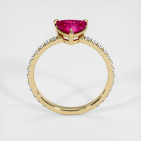1.16 Ct. Pinkish Red Ruby Ring, 10K Yellow Gold 3