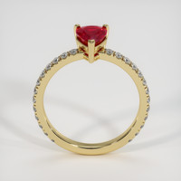 1.10 Ct. Purplish Red Ruby Ring, 10K Yellow Gold 3