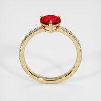 1.03 Ct. Pinkish Red Ruby Ring, 10K Yellow Gold 3