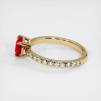1.03 Ct. Pinkish Red Ruby Ring, 10K Yellow Gold 4