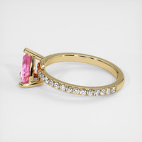 1.21 Ct. Pink Sapphire Ring, 14K Yellow Gold 4