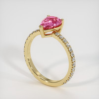 2.07 Ct. Pink Sapphire Ring, 14K Yellow Gold 2