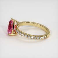 2.07 Ct. Pink Sapphire Ring, 14K Yellow Gold 4