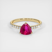 1.16 Ct. Ruby Ring, 14K Yellow Gold 1