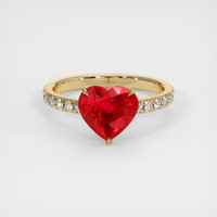 2.59 Ct. Ruby Ring, 14K Yellow Gold 1