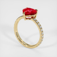 2.59 Ct. Ruby Ring, 14K Yellow Gold 2