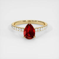 1.55 Ct. Ruby Ring, 14K Yellow Gold 1