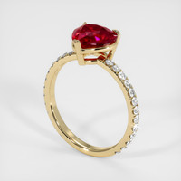 2.33 Ct. Ruby Ring, 14K Yellow Gold 2
