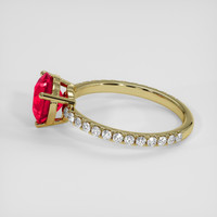 2.11 Ct. Pinkish Red Ruby Ring, 14K Yellow Gold 4
