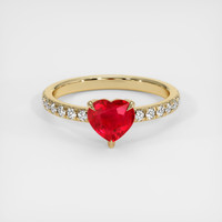 1.03 Ct. Ruby Ring, 14K Yellow Gold 1