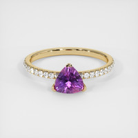 0.52 Ct. Sapphire Ring, 14K Yellow Gold 1
