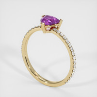 0.52 Ct. Sapphire Ring, 14K Yellow Gold 2