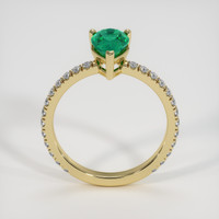 0.86 Ct. Emerald Ring, 18K Yellow Gold 3