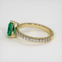 0.86 Ct. Emerald Ring, 18K Yellow Gold 4