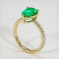 2.09 Ct. Emerald Ring, 18K Yellow Gold 2