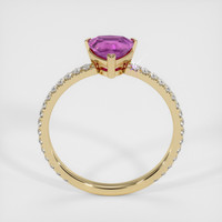 0.88 Ct. Pink Sapphire Ring, 18K Yellow Gold 3