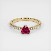 2.59 Ct. Ruby Ring, 18K Yellow Gold 1