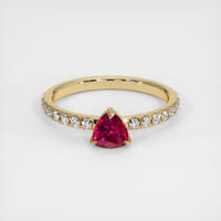 2.59 Ct. Ruby Ring, 18K Yellow Gold 1