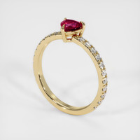 2.59 Ct. Ruby Ring, 18K Yellow Gold 2