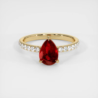 1.55 Ct. Ruby Ring, 18K Yellow Gold 1