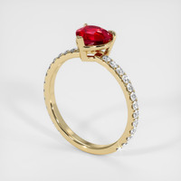 1.26 Ct. Ruby Ring, 18K Yellow Gold 2