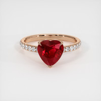 2.33 Ct. Ruby Ring, 18K Yellow Gold 1